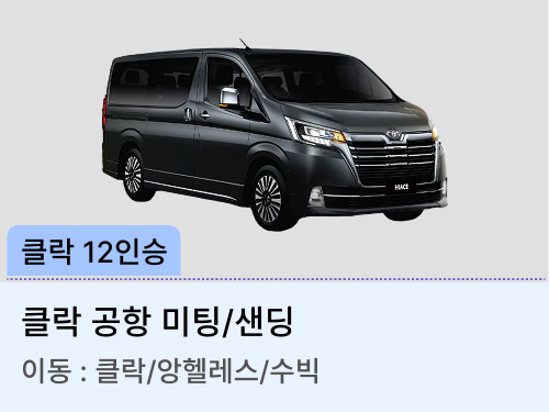 12인승 차량(미팅/샌딩)